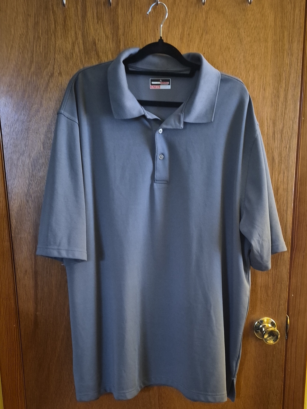 Grand Slam  Men's Gray Polo Golf  Short-Sleeve Performance Shirt